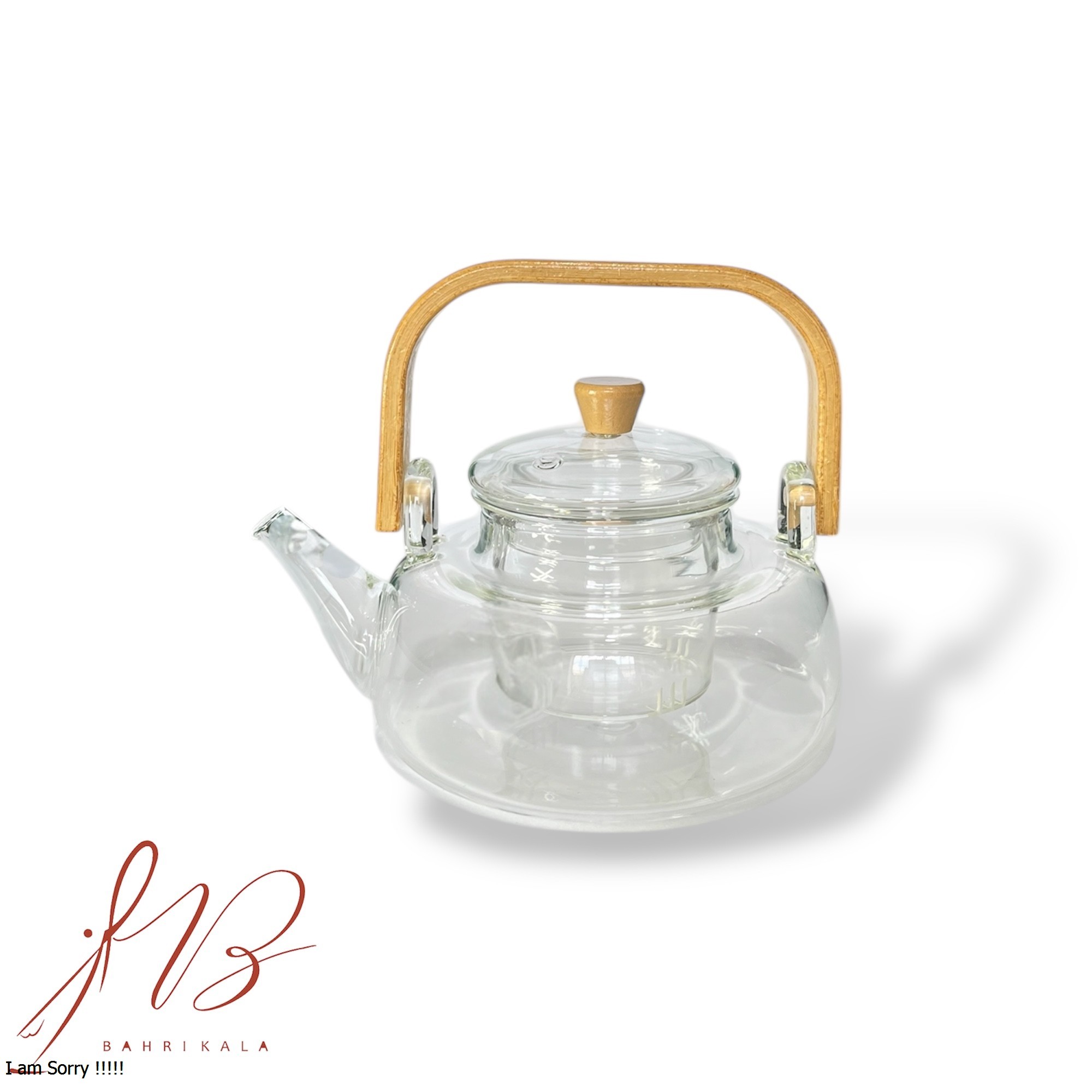 قوری پیرکس دسته بامبو در 3سایز