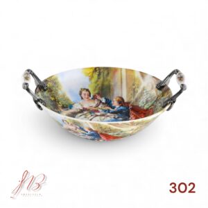 کاسه میوه خوری گرد متوسط چینی آتاسای طرح آلفا لیلی مجنون کد ۳۰۲