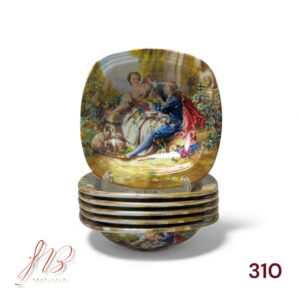 پیاله مربعی چینی آتاسای طرح لیلی آلفا مجنون کد ۳۱۰