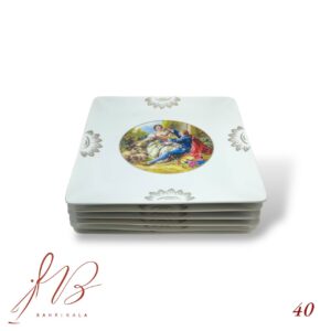 پیش دستی مربعی چینی آتاسای طرح لیلی مجنون کد ۴۰