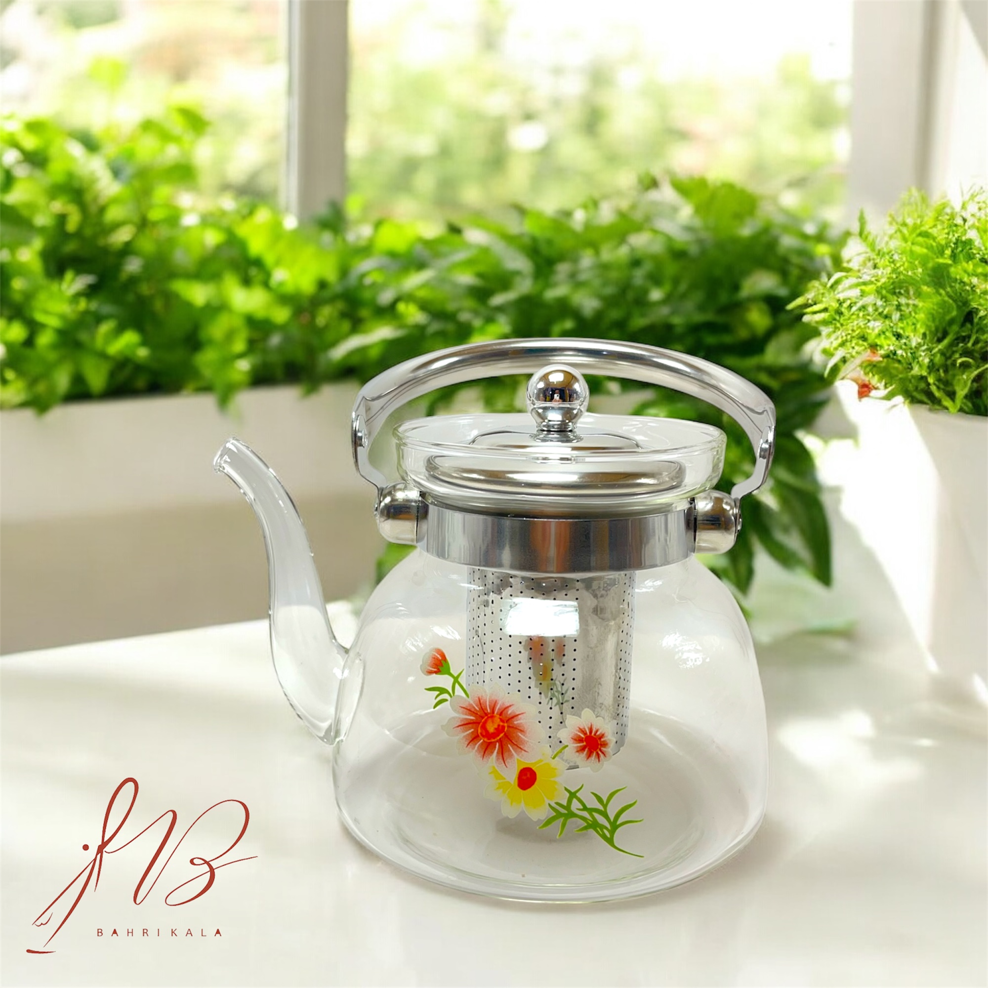 کتری پیرکس گلدار ناتالی 1100میل - تصویر 3