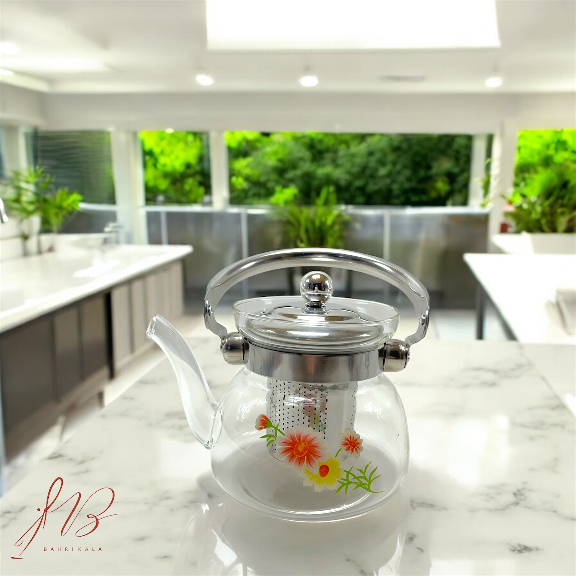 کتری پیرکس گلدار ناتالی 600میل - تصویر 2