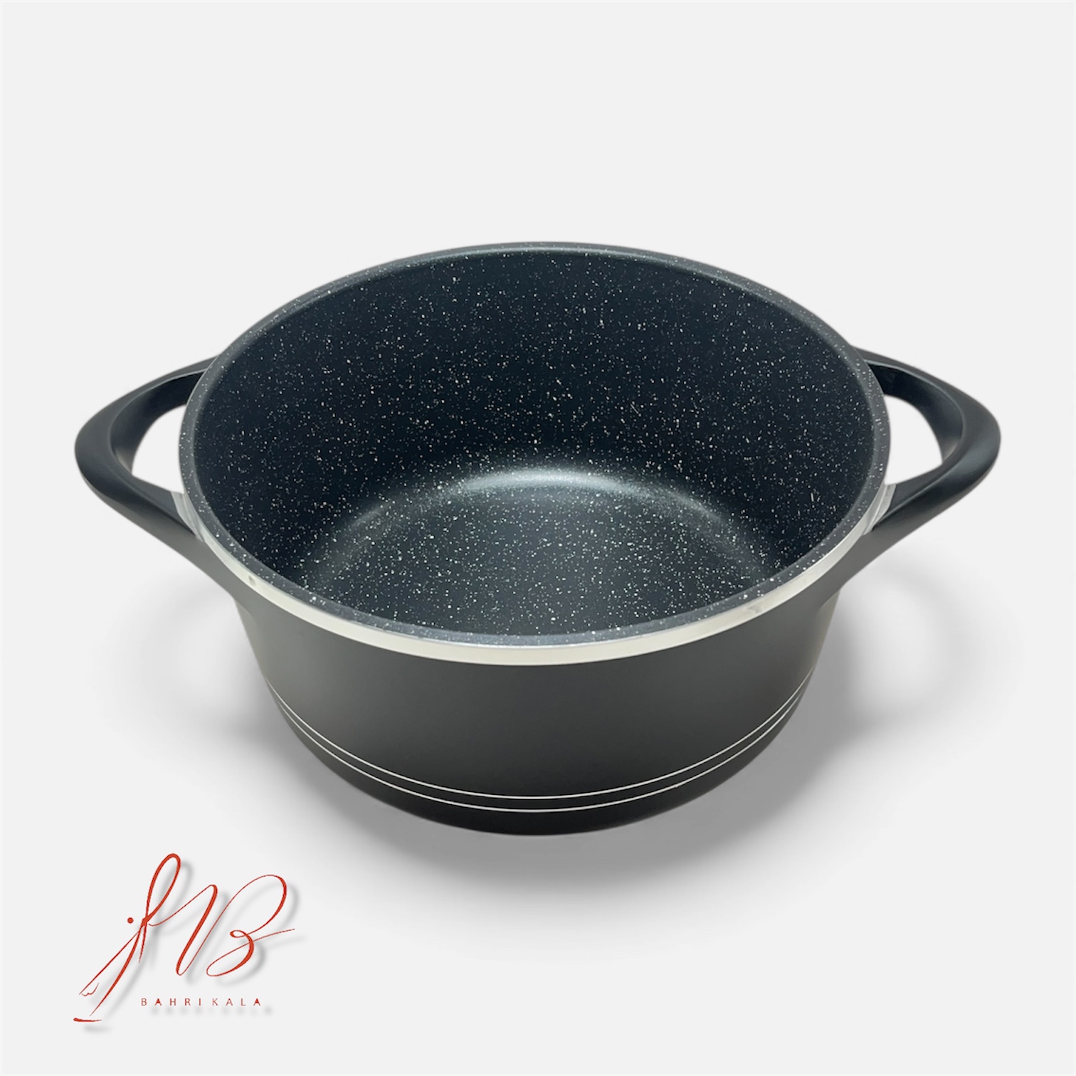 قابلمه گرانیتی آلومینیوم دایکاست برند کی اس تی با درب پیرکس و پوشش نچسب